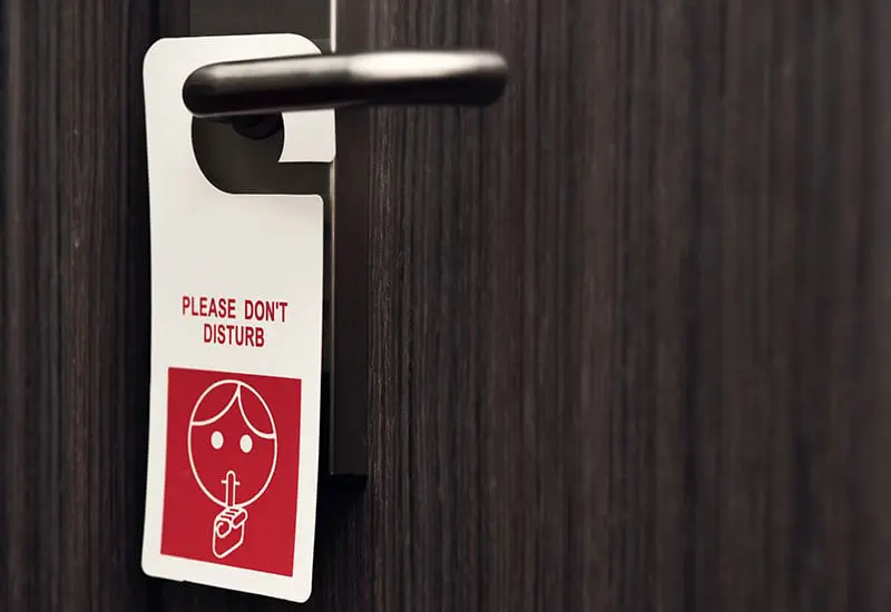 Don't Disturb door hanger