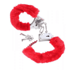 red fetish fantasy furry cuffs